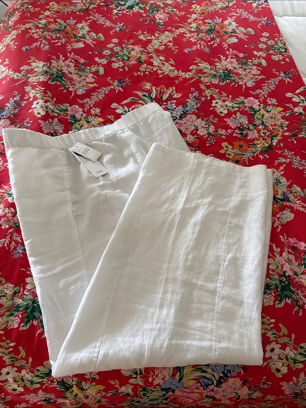 Eileen Fisher Linen Pants in White